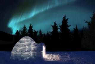 Übernachtung im Iglu